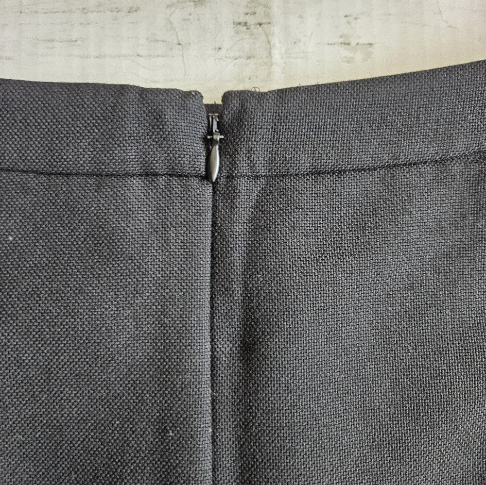 Kate Spade Saturday Black Mini Skirt Size 8 Wool Blend Structured Waist‎ Pockets